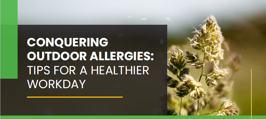 Allergy tips with plants in background.