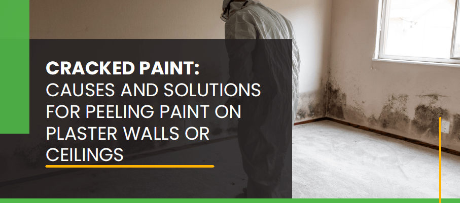 Person inspecting room with peeling paint.