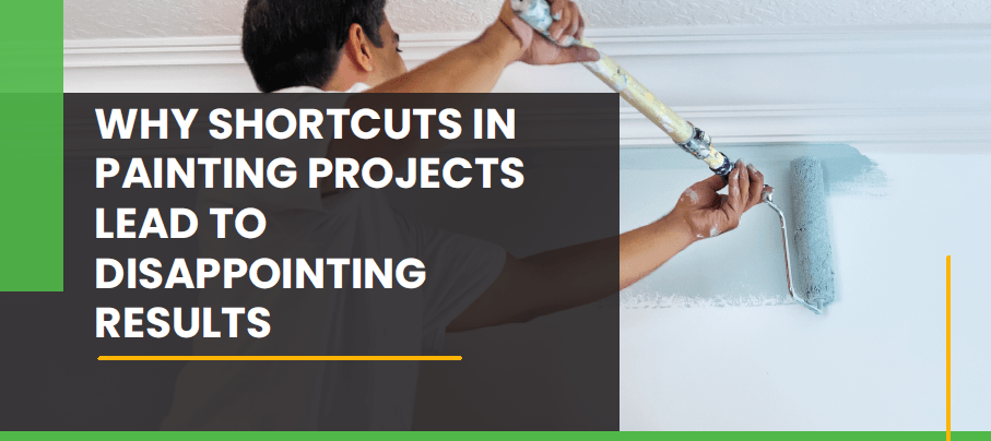 Person painting wall with roller brush.