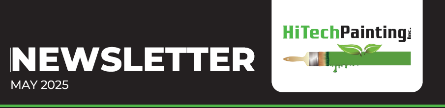 Newsletter header with paintbrush logo, May 2025.