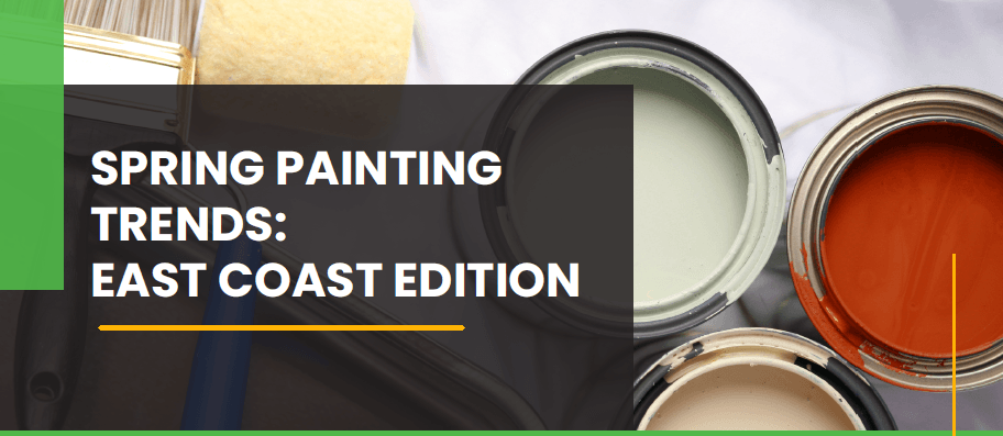 Paint cans and brushes with text overlay.